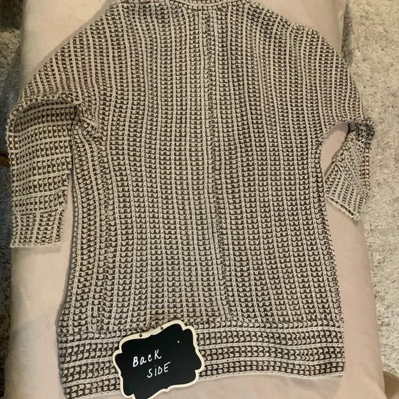 Pink Rose Brown Cream  L Cardigan Fall Normcore Scandi Girl - Picture 5 of 8